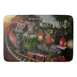 Merry Mouse Helgdag Tåg Badrumsmatta