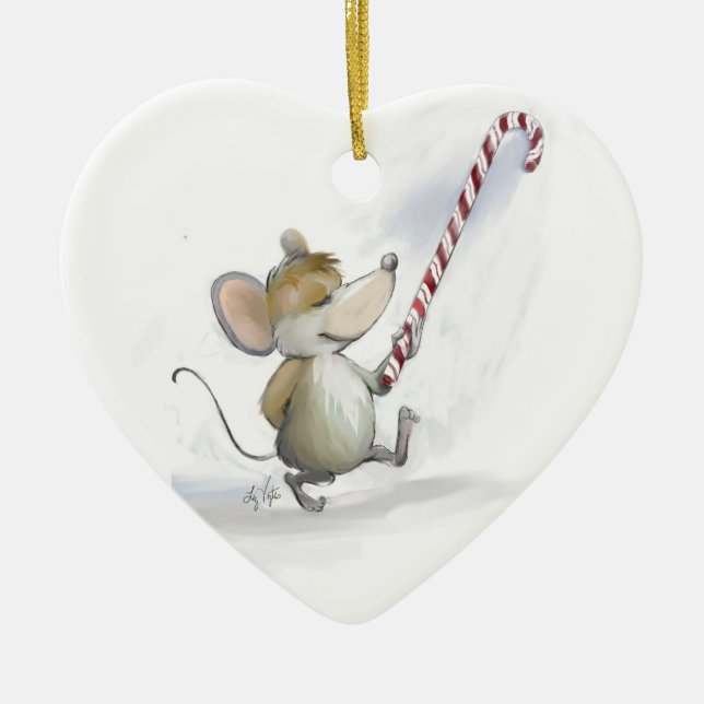Merry Mouse Moe Heart Ornament (Framsidan)