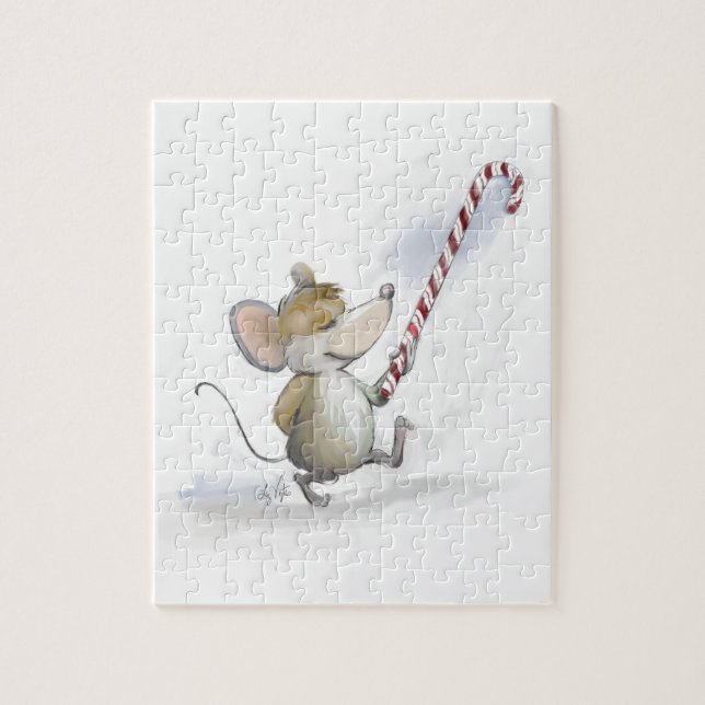 Merry Mouse Moe Helgdag Puzzle Pussel (Vertikal)