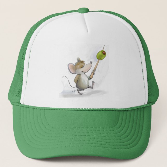 Merry Mouse Moe med Olive Deli Hat Truckerkeps (Framsida)