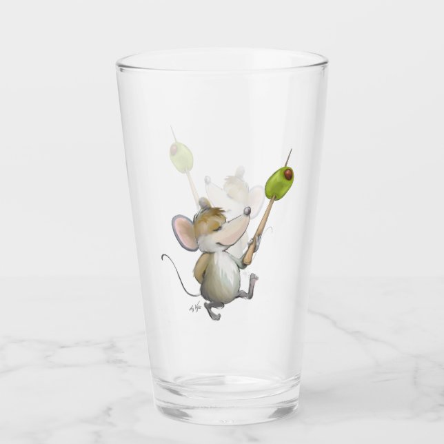 Merry Mouse Moe med Olive Glass Kopp (Framsida)