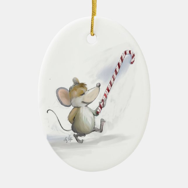 Merry Mouse Moe Oval Ornament (Framsidan)