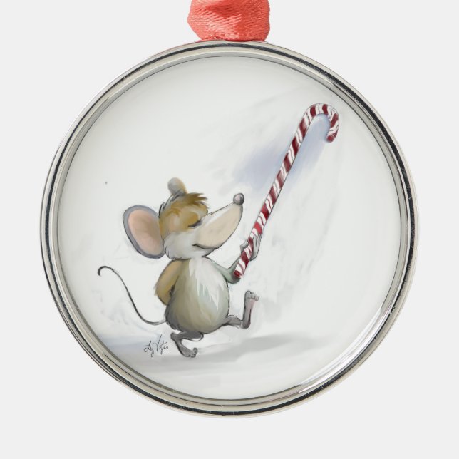 Merry Mouse Moe Round Ornament (Framsidan)