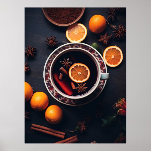 Merry & Mulled | Mysigt Helgdag Drink Poster (Framsidan)
