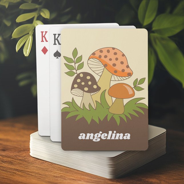 Merry Mushroom med eget namn Casinokort (Personalized playing cards)