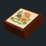 Merry Mushroom med eget namn Minnesask<br><div class="desc">En roligt med svampar i funkyn. En bakåtformad utformning med avokado-grönt,  bruna och orange-skuggor.</div>