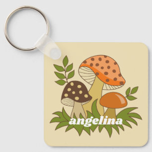 Merry Mushroom med eget namn Nyckelring
