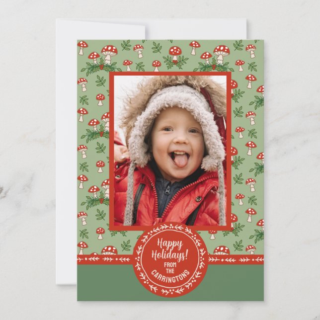 Merry Mushrooms Photo Julkort (Framsida)