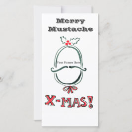 Merry Mustache Photo Card Julkort