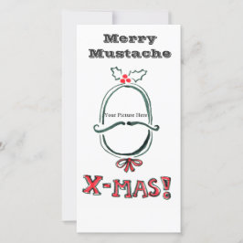 Merry Mustache Photo Card Julkort