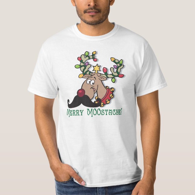 Merry Mustache Tee Shirt (Framsida)