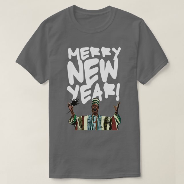 Merry New Year Beef Jerky Time  T Shirt (Design framsida)