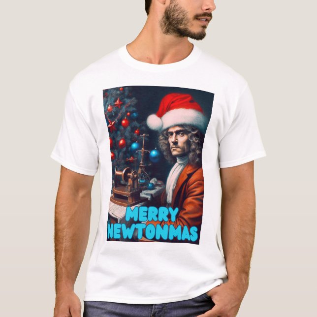 Merry Newtonmas Herr Isaac Newton T Shirt (Framsida)