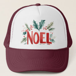 Merry Noel Holiday Holly Mistletoe Keps