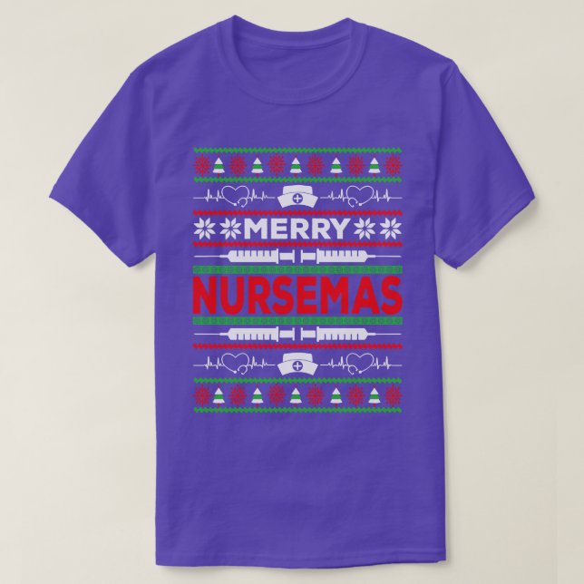 Merry Nursemas Nurse christmas T Shirt (Design framsida)