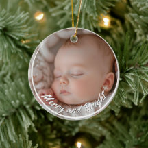 Merry och Bright Anpassningsbar Baby Photo