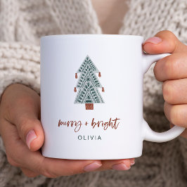 Merry och Bright | Boho Julgran Kaffemugg