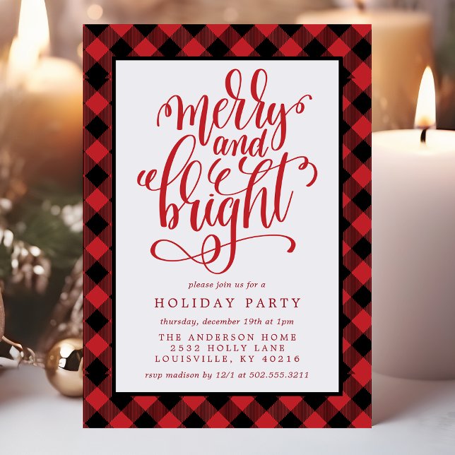 Merry och Bright Buffalo Play jul Helgdag P Inbjudningar (Skapare uppladdad)