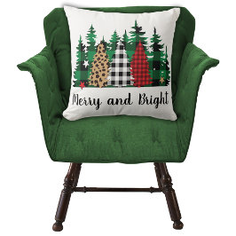 Merry och Bright Buffalo Play Leopard Print Träd Kudde