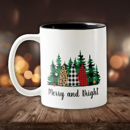 Merry och Bright Buffalo Play Leopard Print Träd Två-Tonad Mugg