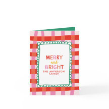Merry och Bright Colorful Gingham, eget namn