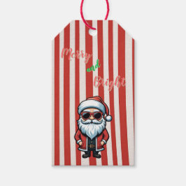Merry och Bright Coola Santa Presentetikett