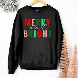 Merry och Bright Cute Julsötskjorta T Shirt