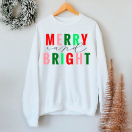 Merry och Bright Cute Julsötskjorta T Shirt