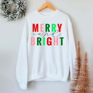 Merry och Bright Cute Julsötskjorta T Shirt