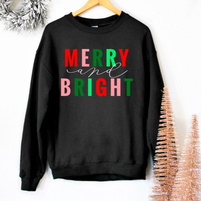 Merry och Bright Cute Julsötskjorta T Shirt (Skapare uppladdad)