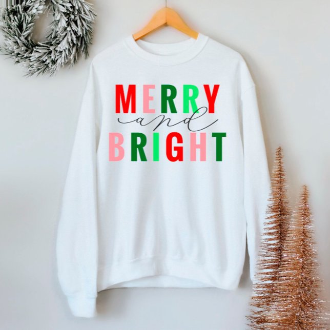 Merry och Bright Cute Julsötskjorta T Shirt (Skapare uppladdad)