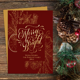 Merry och Bright Elegant Citrus Gräs Bough Guld