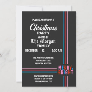 Merry och Bright God jul Party Inbjudningar