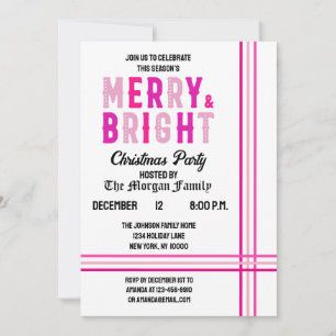 Merry och Bright God jul Party Inbjudningar