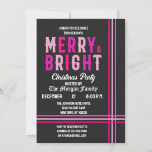 Merry och Bright God jul Party Inbjudningar