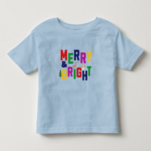 Merry och Bright Gräs Träd Reindeer Snögubbe T Shirt