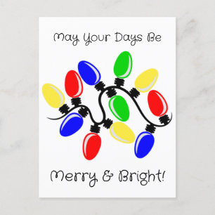 Merry och Bright Helg Vykort