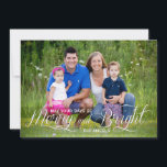 Merry och Bright | Helgdag-fotokort Julkort<br><div class="desc">Skicka det här "Merry and Bright"-fotokortet för helgdag.</div>