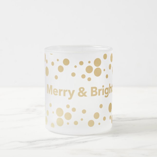 Merry och Bright Helgdag Frostad Glasmugg (Center)