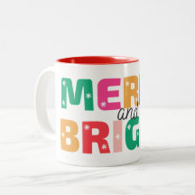 Merry och Bright Helgdag Gift for Coworking Mugg