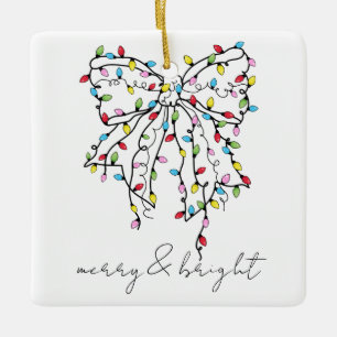 Merry och Bright Helgdag Keepsaké Julgransprydnad Keramik