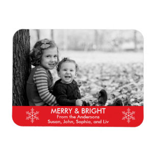 Merry och Bright Helgdag Önskemål Magnet