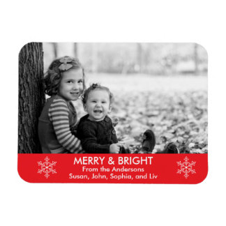 Merry och Bright Helgdag Önskemål Magnet