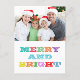 MERRY och BRIGHT Helgdag-vykort Helg Vykort