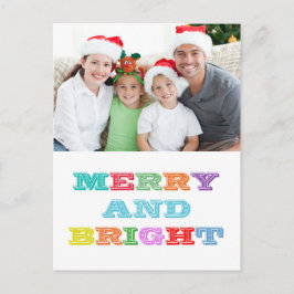 MERRY och BRIGHT Helgdag-vykort Helg Vykort