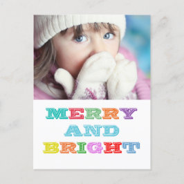 MERRY och BRIGHT Helgdag-vykort Helg Vykort