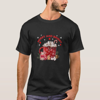 MERRY OCH BRIGHT HETT CHOCOLATE GINGERBREAD CHRIST T SHIRT