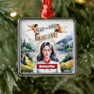 Merry och Bright i Kärlek Ornament