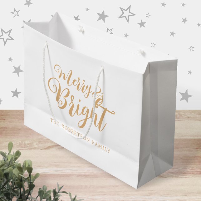 Merry och Bright jul Large Gift Bag (Skapare uppladdad)