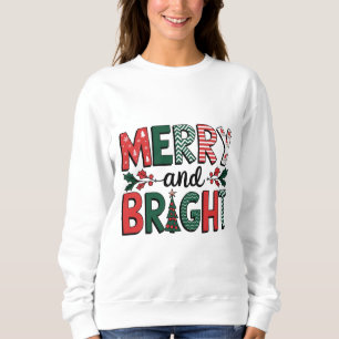 Merry och Bright jul Shirt - Helgdag Gift T